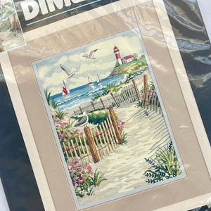Vintage Dimensions "Lovely Seascape" Kit 3998 : Printed cross stitch, sewing and needlework notions