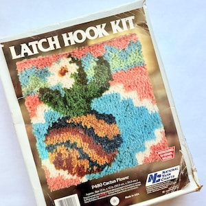 Vintage Cactus Latch Hook Design : Sewing Kit from National Yarn Crafts