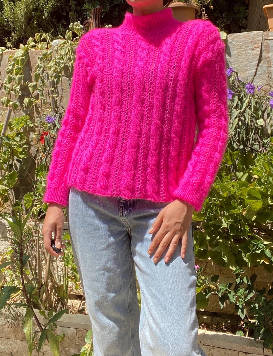 N-Latora Mohair Knit Baby Pink