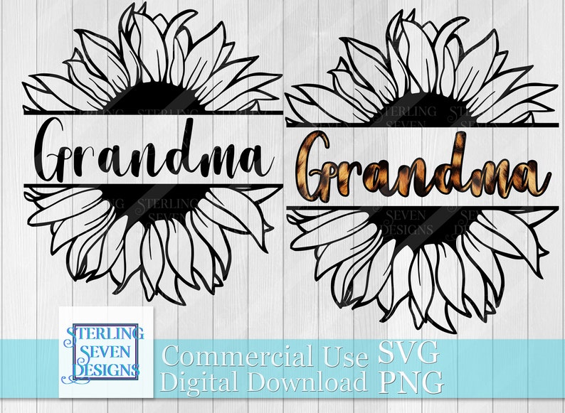 Download Grandma Svg Grandma PNG Sunflower Svg Split Sunflower Svg ...