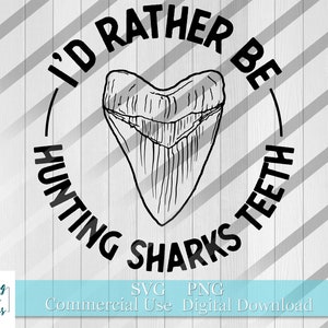 Dent de requin SVG PNG, Fossil Hunter Shark Teeth Design, Cadeau pour papa, Cadeau pour maman, Paléontologie, Dent de mégalodon, Dents de requin