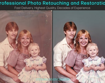Basic Photo Restoration Service, Restore Old Images, Fix Photos, Old Photo Editing,  Repair, Restore Picture, Photo Editing, Retouching