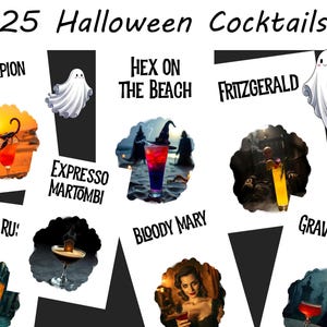 ハロウィンカクテルポスター25枚｜デジタル版を今すぐダウンロード
