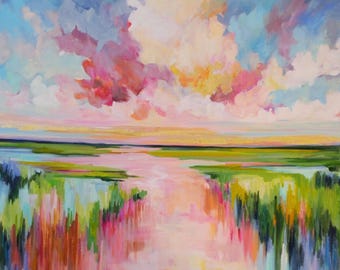 Beauty Will Rise Art Print: Marsh Landscape Canvas Reproduction