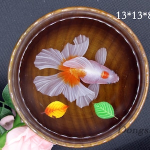 Butterfly tailed goldfish painting, 3D resin painting, Painting Art, Collection Art, Art Decor, painting gift 3D goldfish gift