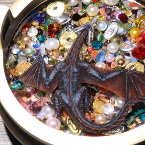 Resin painting Western Dragons grey Dragon in Tripod, Evil dragon painting, 3D resin painting, Art Decoration, painting gift,