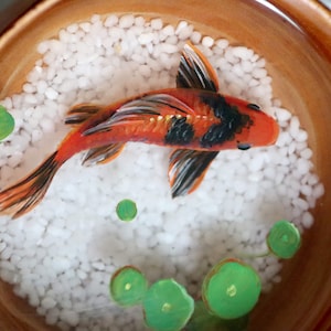 Unique Koi gift Resin Painting  koi in Wood Bowl, 3D resin painting, Painting Art, Collection Art, Art Decoration, painting gift