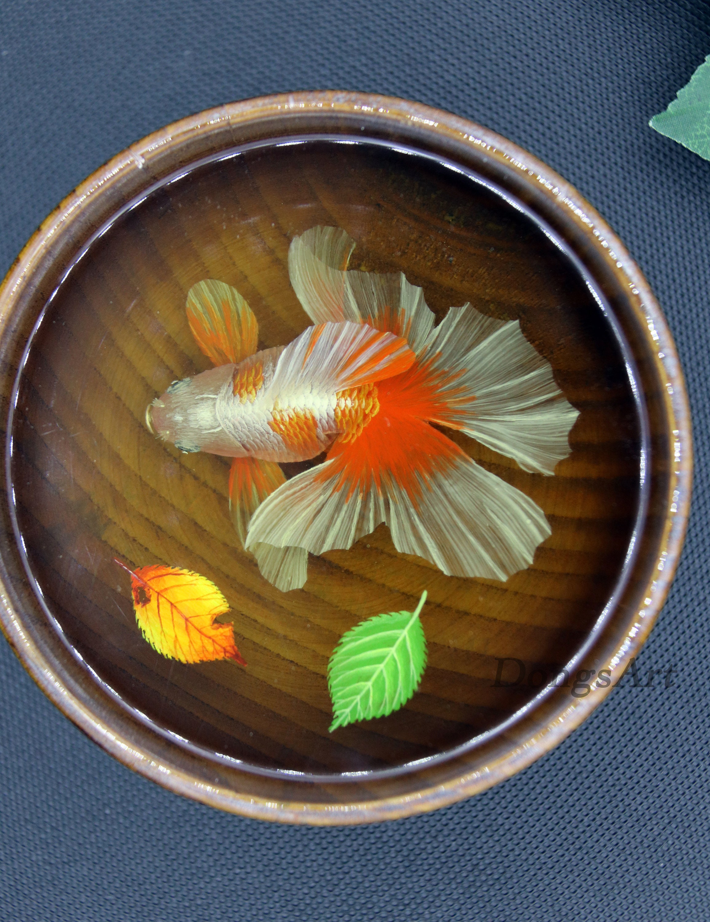 Resin Bonsai Painting Goldfish 3D Resin Painting Painting - Etsy