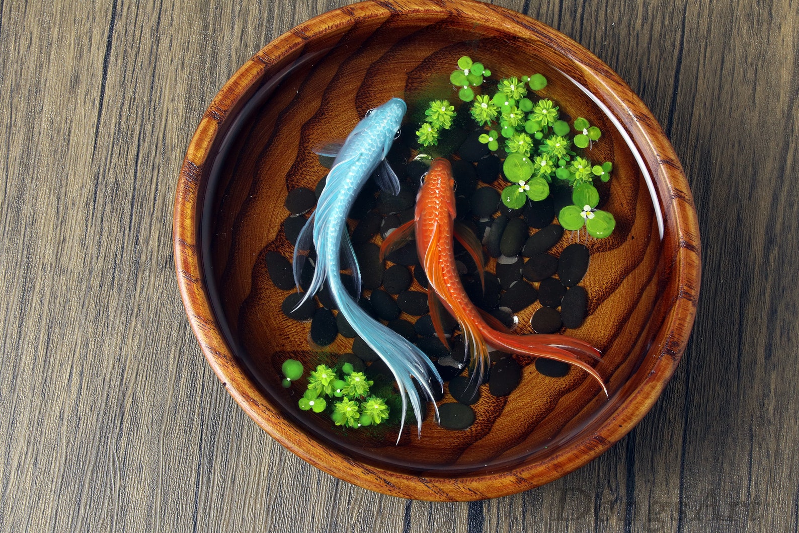 3D Resin Painting Betta Painting Fish Tank Resin Craft Art Etsy