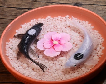 Yin Yang Fish 3D Painting, Expoy Resin Aquarium, 3D Expoy Resin
