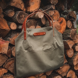 Canvas Log Carrier with Free Personalization