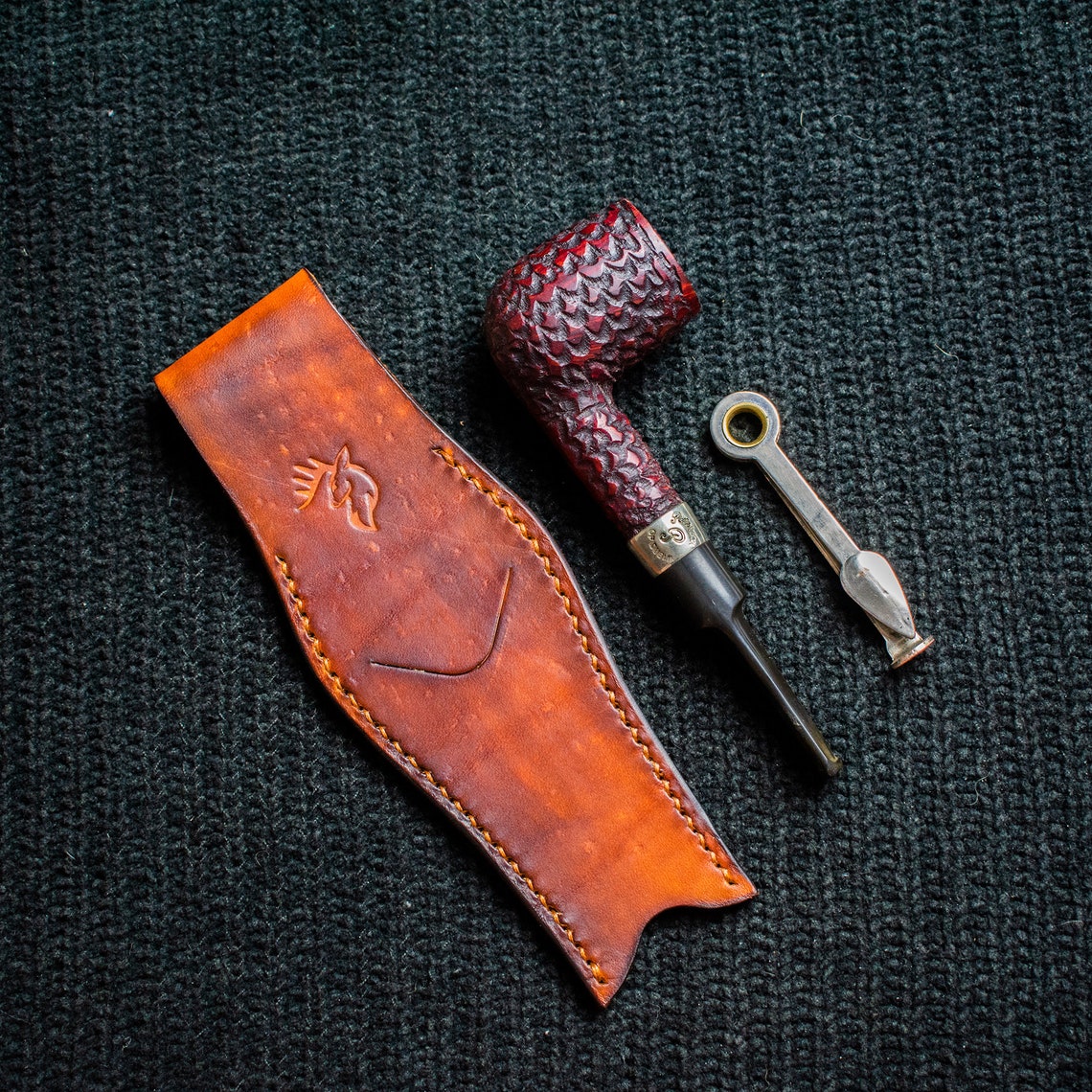 Leather Smoking Pipe Holster Personalized Belt pipe holder Etsy