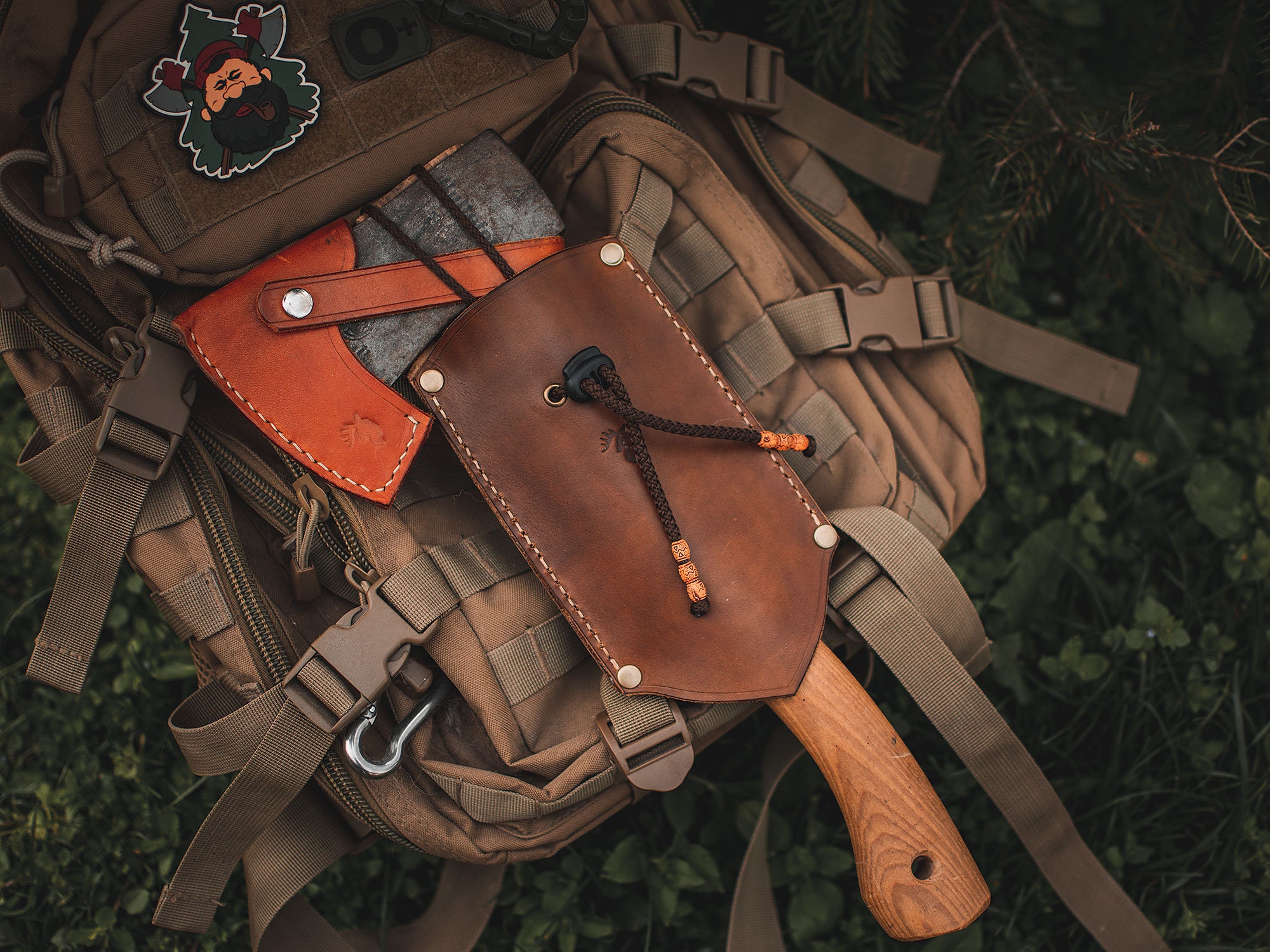 Bushcraft Backpack Leather Axe MOLLE Holster -  Canada