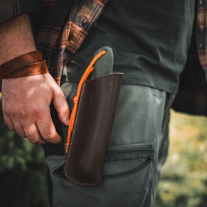 Fodero per sega in pelle Bahco Laplander - Bushcraft, personalizzato