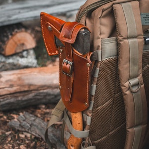 ブッシュクラフト バックパック レザーアックス MOLLE ホルスター