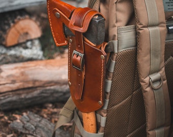 Bushcraft Leather Axe MOLLE Holster