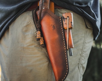 Leather Bushcraft Knife Sheath