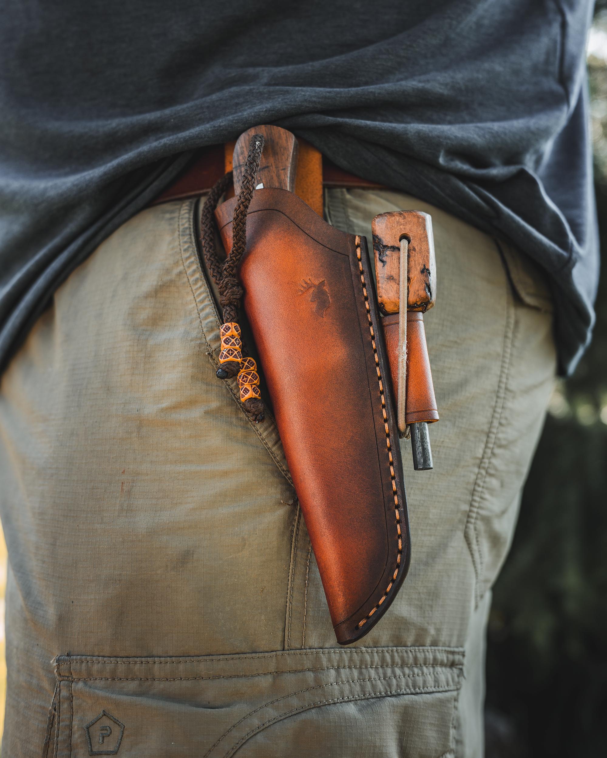 Leather Bushcraft Knife Sheath