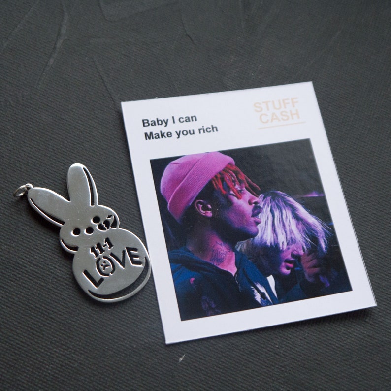 lil peep plush bunny with tattoos