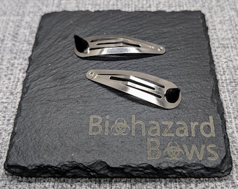 Pinzas para el pelo con púas de metal negro: accesorios para el pelo con púas (juego de 2)