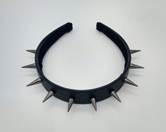 Selene - Corona con pinchos / Diadema con pinchos de metal