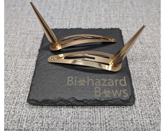 Pinzas para el pelo con pinchos dorados: accesorios punk de metal