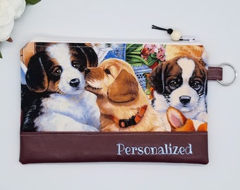 Puppy Dog Zipper Pouch