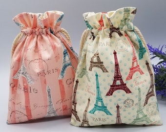 Eiffel Paris Drawstring Bag