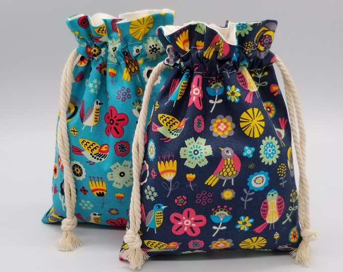 Cute Bird Drawstring Bag
