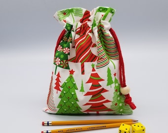 Reusable Fabric Gift Bag, Christmas Tree