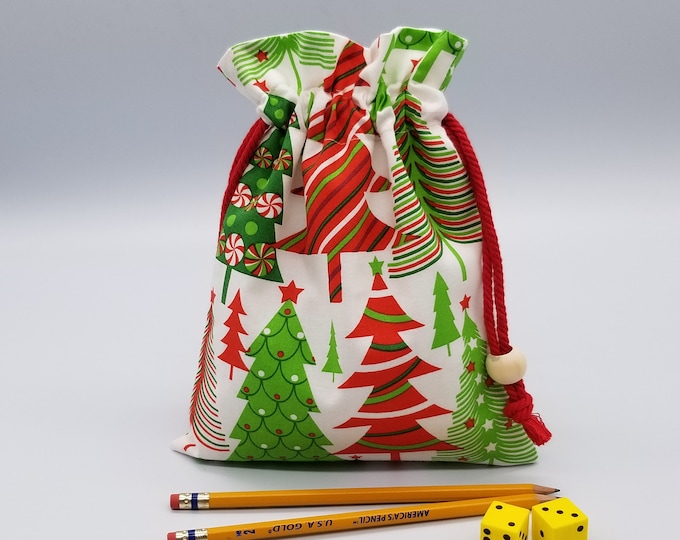 Reusable Fabric Gift Bag, Christmas Tree