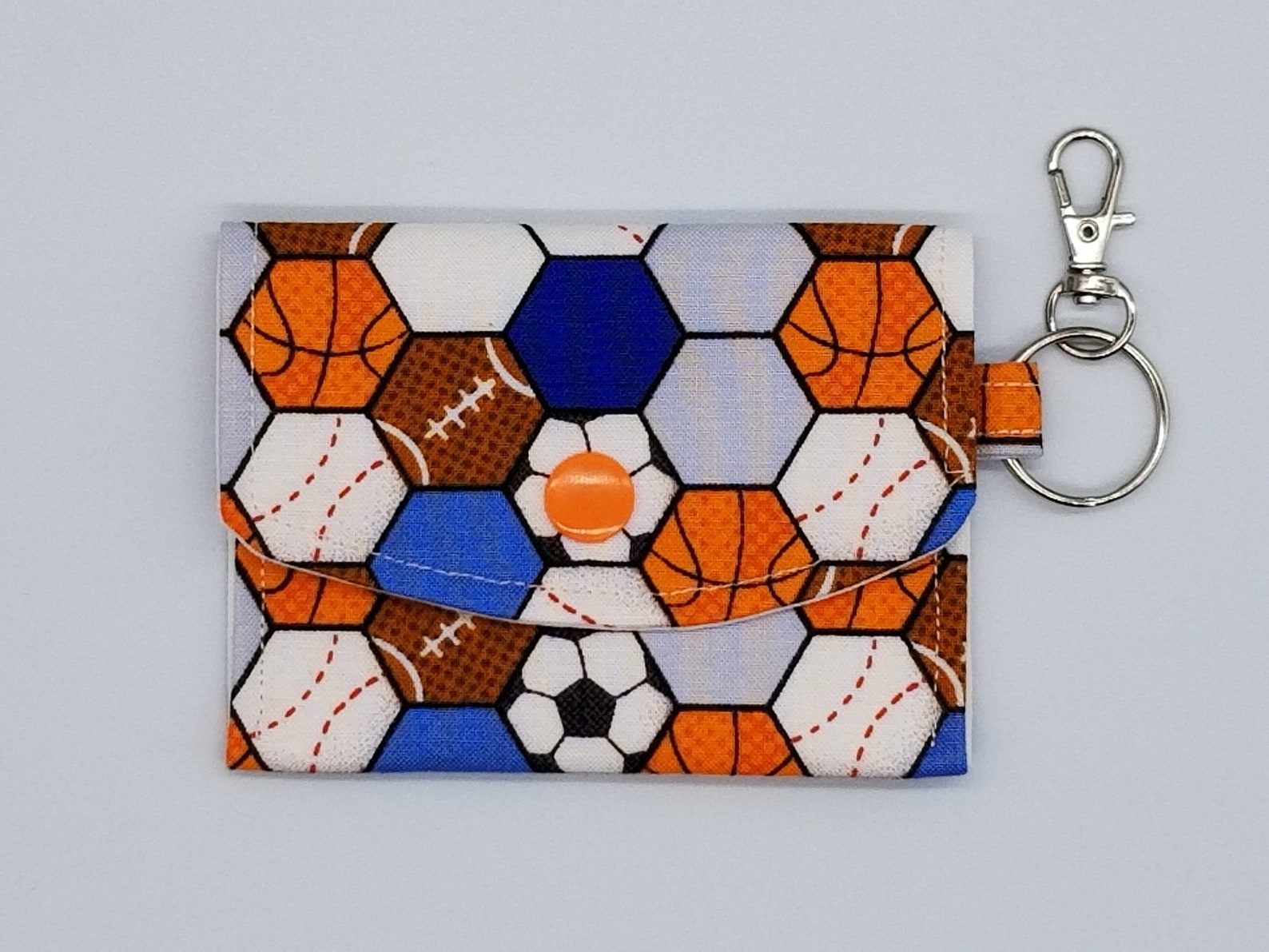 Sport Card Holder Wallet Keychain Cute Wallet Slim Etsy