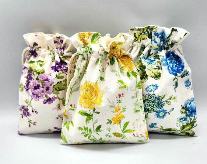 Wildflower Drawstring Bag
