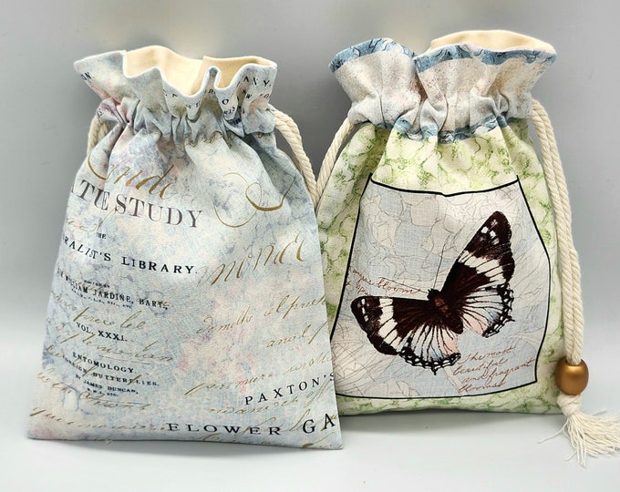 Butterfly Drawstring Fabric Gift Bag