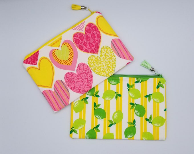 Pinky Heart and Yellow Lemon Bag