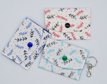 Leaves Pattern Wallet Keychains/ gift card bag