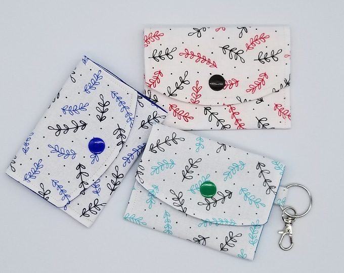 Leaves Pattern Wallet Keychains/ gift card bag