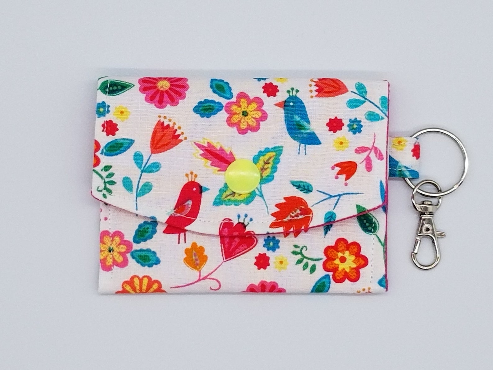 Bird Flamingo Card Holder Wallet keychain Cute Wallet Etsy