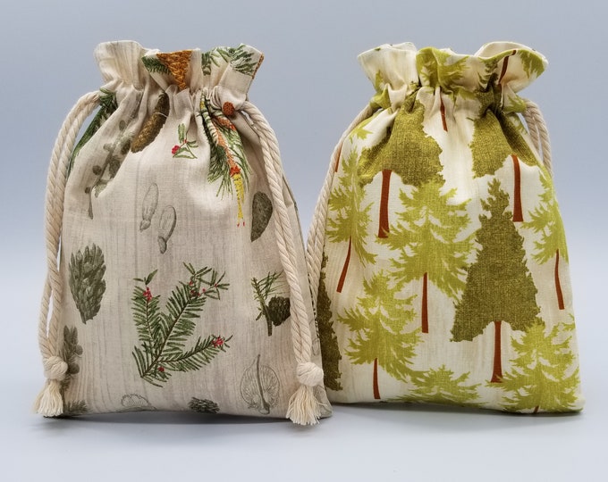Pine Tree Drawstring Bag
