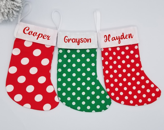 Red and Green Polka Dot