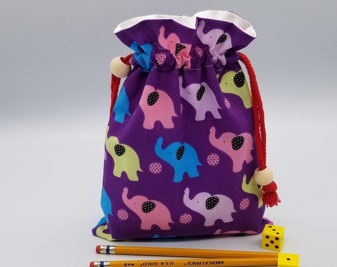 Reusable Fabric Gift Bag, Cute Elephant