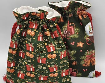Ornaments Christmas Drawstring Fabric Gift Bag