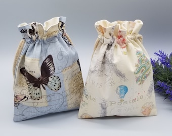 Vintage Butterfly Drawstring Bag