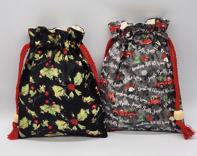 Jungle bells Christmas Drawstring Bag