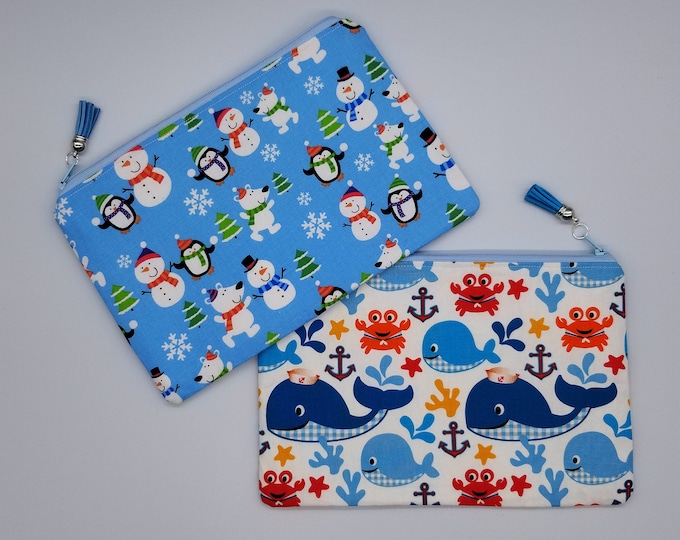 Blue Snowman and Sea Animal