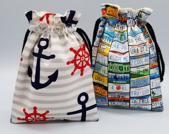 Anchors Mouse Ears Drawstring Bag Small 11.7 x 14.6 Anchors Mouse Ears Drawstring Bag Small 11.7 x 14.6