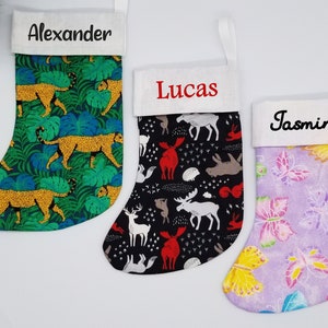 Mini Personalized Wild Animal Christmas Stockings | Small Stocking, Kids Stockings | Christmas Ornaments