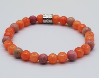 Color Jade Bracelet, 6 mm Bead