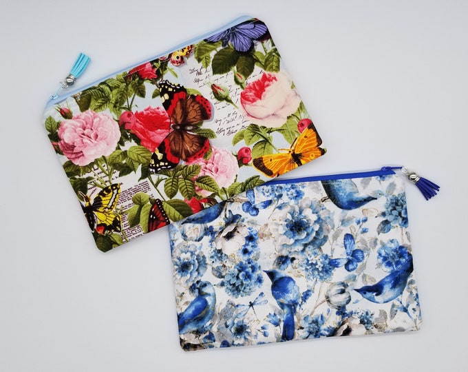 Butterflies and Blue Bird Pouch