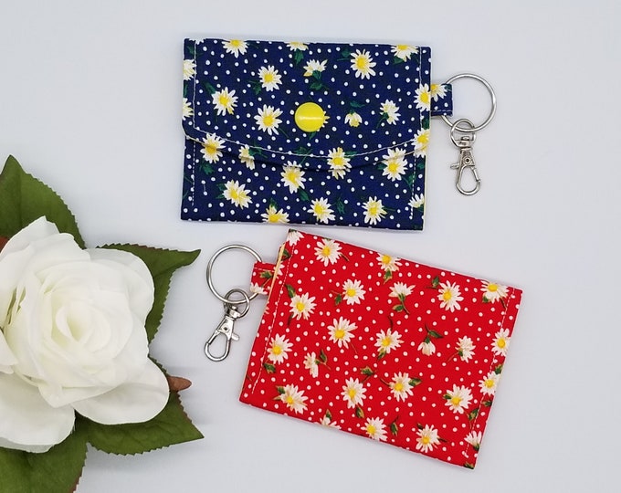 Daisy Gift Card Holder, Keychain Card Wallet